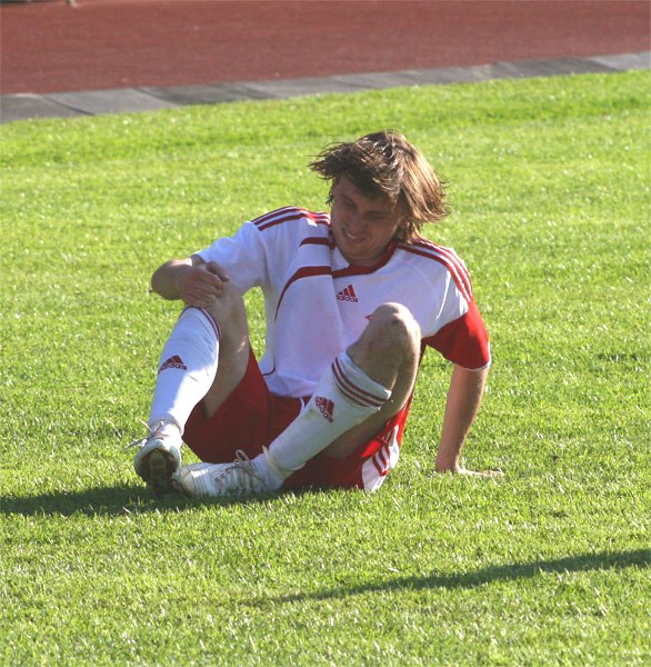 Александра Зяблова в этом матче очень часто досто били по ногам