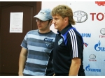 С Валерием Есиповым на пресс-конференции после игры
