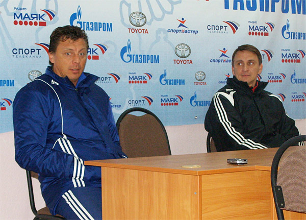 Валерий Шмаров и Сергей Первушин на пресс-конференции